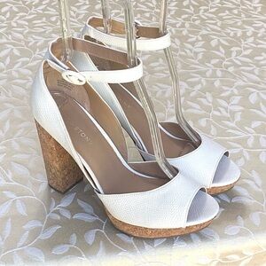 Sun + Stone Womens D’Orsay Platform Heels REETA 9WIvory Open Peep Toe